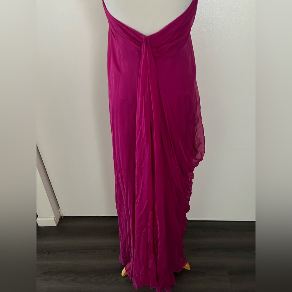 Badgley Mischka Silk Halter Maxi Dress - Picture 5 of 10